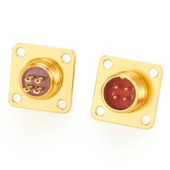 PC-4ZJ 4 Pin Male Russian PC Series Flange Mount Receptacle