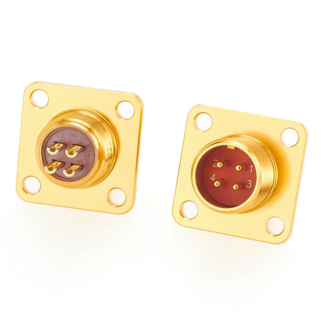 PC-4ZJ 4 Pin Male Russian PC Series Flange Mount Receptacle