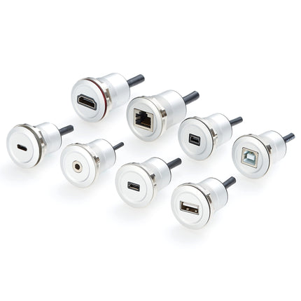 Round Panel Mount Cable Metal Shell