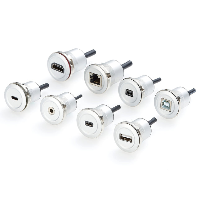 Round Panel Mount Cable Metal Shell