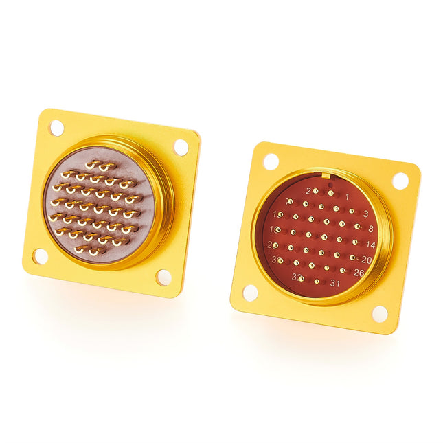Russian PC Series PC-32ZJ 32 Pin Male Square Flange Socket