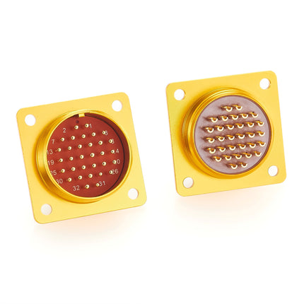 Russian PC Series PC-32ZJ 32 Pin Male Square Flange Socket