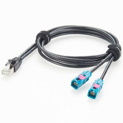 Dual H-MTD to RJ45 10 Gigabit Automotive Ethernet Cable