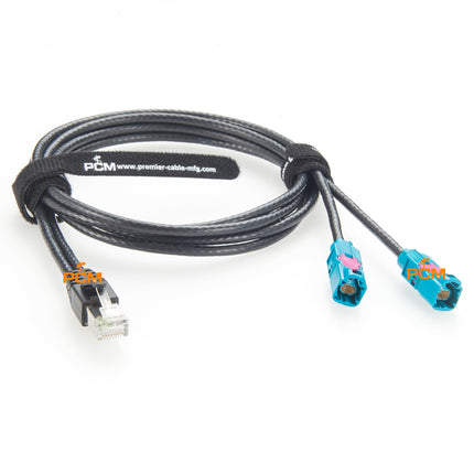 RJ45 to Dual H-MTD Automotive Ethernet Cable