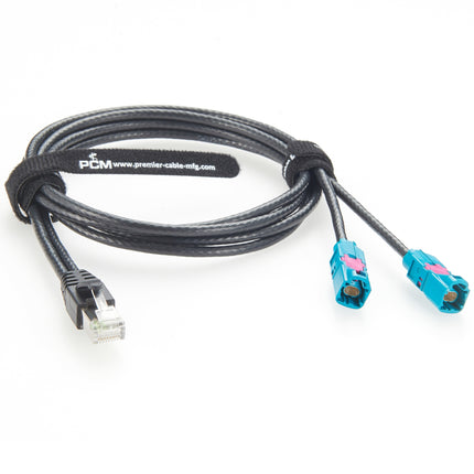 Dual H-MTD to RJ45 10 Gigabit Automotive Ethernet Cable