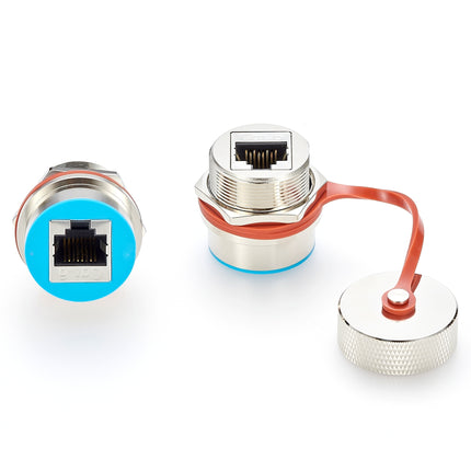 IP67 Waterproof Rugged Panel Mount Cat6 Ethernet Coupler