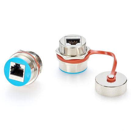 IP67 Waterproof Rugged Panel Mount Cat6 Ethernet Coupler