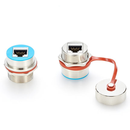 IP67 Waterproof Rugged Panel Mount Cat6 Ethernet Coupler