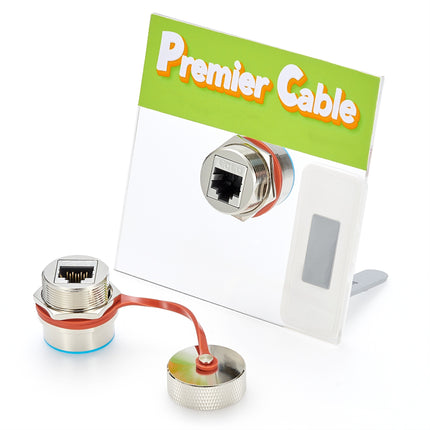 IP67 Waterproof Rugged Panel Mount Cat6 Ethernet Coupler