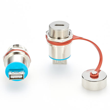 IP-Rated Rugged USB Connector USB 2.0 A to USB 3.1 C