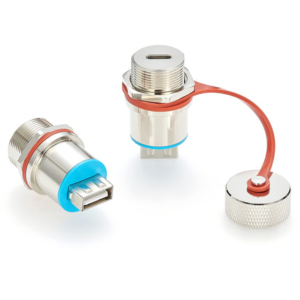 IP-Rated Rugged USB Connector USB 2.0 A to USB 3.1 C