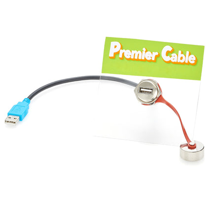 IP67 Waterproof USB 2.0 Panel Mount Extension Cable