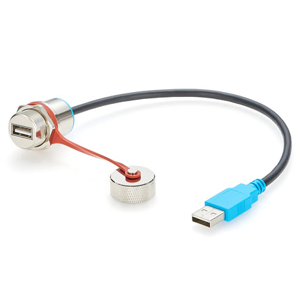 IP67 Waterproof USB 2.0 Panel Mount Extension Cable