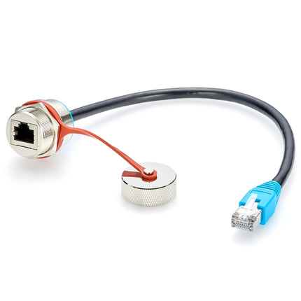 IP67 Waterproof CAT6 Panel Mount Extension Cable
