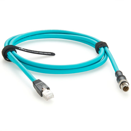 M12 A-Code 8 Pin to RJ45 High Flex Cat6A Industrial Ethernet Cable