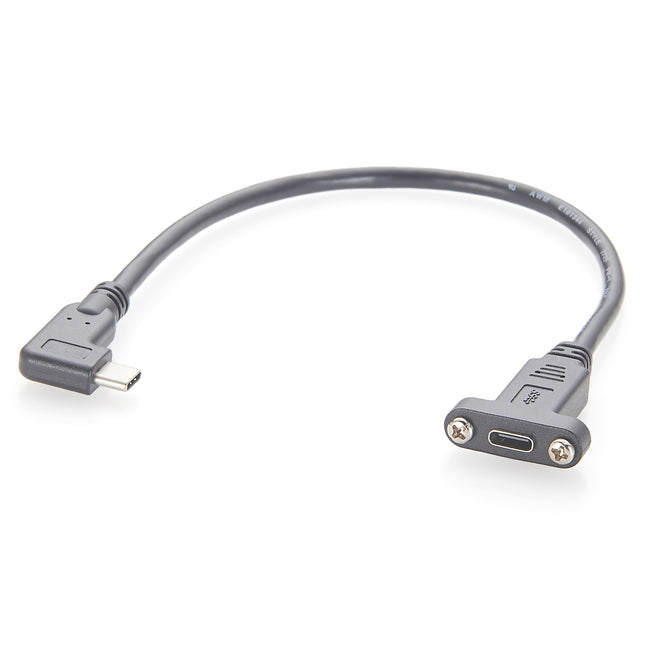 Right Angle USB 3.1 Type-C Panel Mount Cable