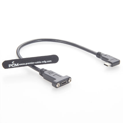 Right Angle USB 3.1 Type-C Panel Mount Cable
