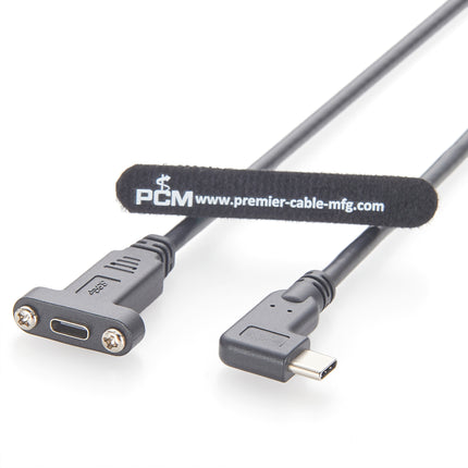 Right Angle USB 3.1 Type-C Panel Mount Cable