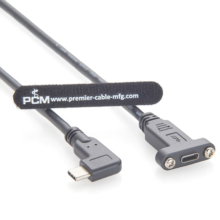 Right Angle USB 3.1 Type-C Panel Mount Cable