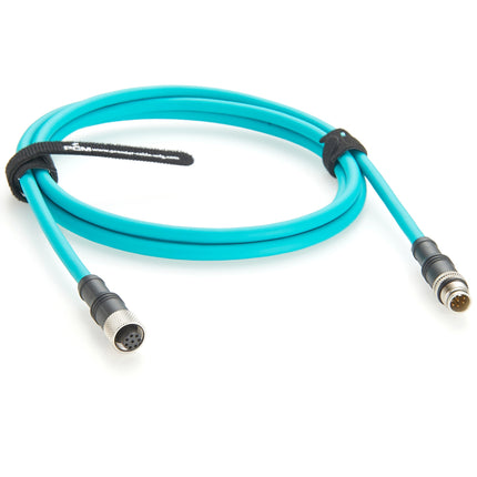 M12 A-Code 8 Pin Male to Female Cat6a High Flex Sensor Actuator Cable