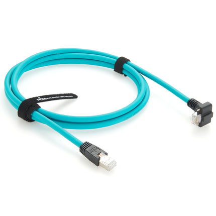 RJ45 CAT6A Gige Cable Right Angle Up Side