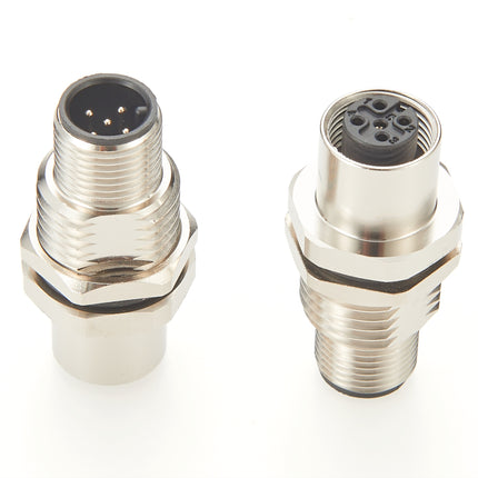 M12 A-Code 5 Pin Panel Feed-through Adapter