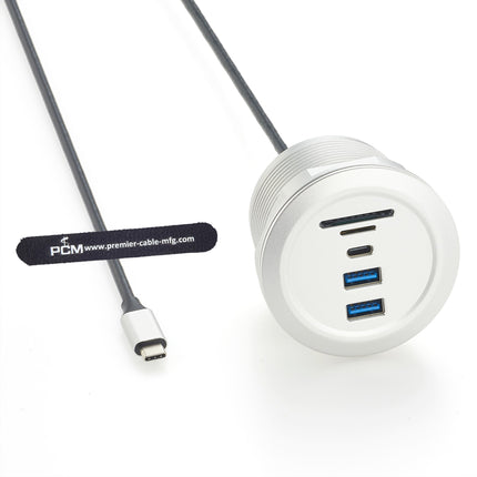 Multimedia Table Box with 2 USB 3.0, USB C, SD & TF