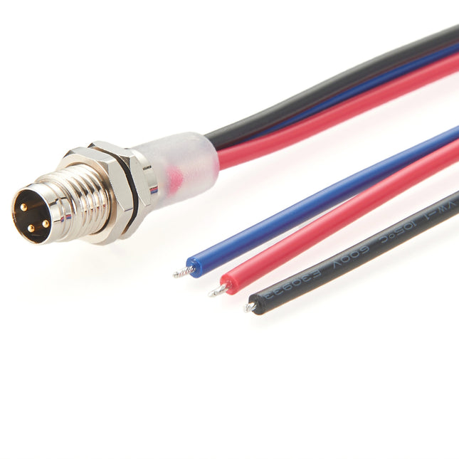M8 3 Pin Bulkhead Connector with Cable