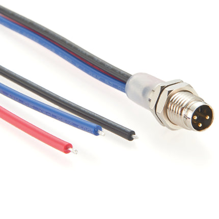 M8 3 Pin Bulkhead Connector with Cable