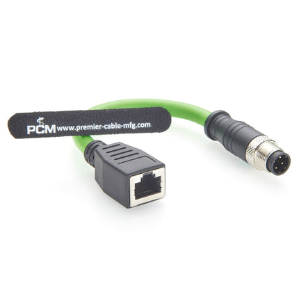 M12 D-Code to RJ45 Female Profinet Ethernet Cable