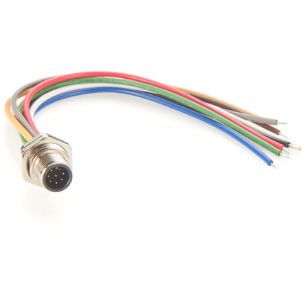 M12 A Code 8 Pin Panel Mount Cable