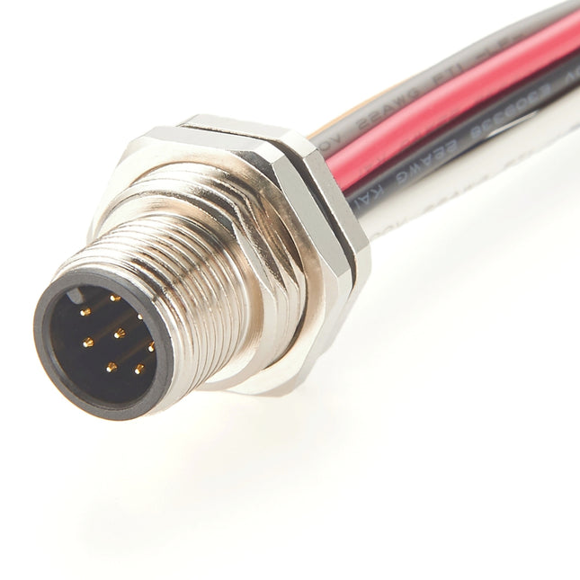 M12 A Code 8 Pin Panel Mount Cable