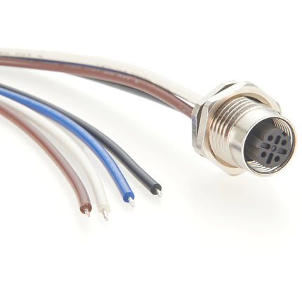 M12 Panel Mount Cable D Code Female