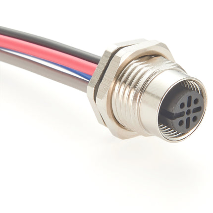 M12 A Code 5 Pin Female Panel Mount Connector