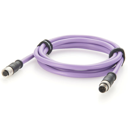 M12 B-Code Male to Female Extension Cable