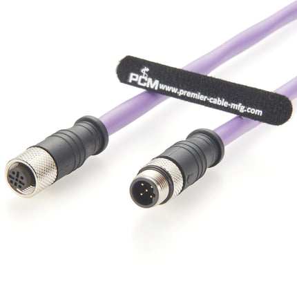 M12 B-Code Male to Female Extension Cable
