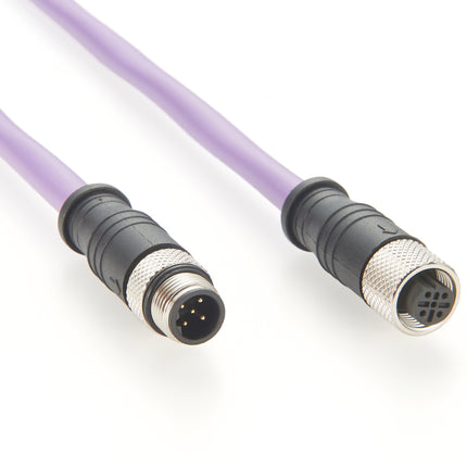 M12 Profibus Cable B Code 4 Pin Male to Female