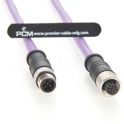 M12 B-Code Male to Female Extension Cable