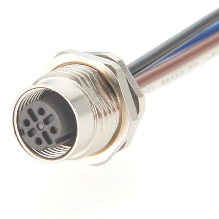 M12 Panel Mount Cable D Code Female