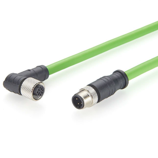 M12 Profinet Cable Male to Female Right Angle
