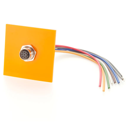 M12 A Code 8 Pin Female Panel Mount Connector