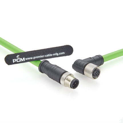 M12 Profinet Cable Male to Female Right Angle
