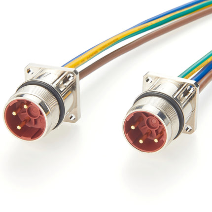Panel Mount M23 Power Connector Cable