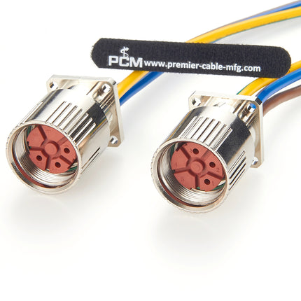 M23 Power Wire Harness Flange Mount