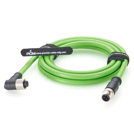 M12 Profinet Cable Male to Female Right Angle