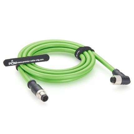 M12 Profinet Cable Male to Female Right Angle