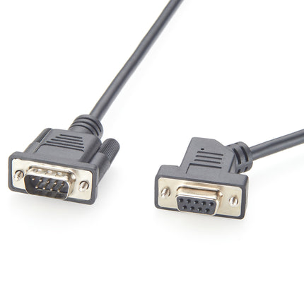 45 Degree Left Angle DB9 Male to Female Extension Cable