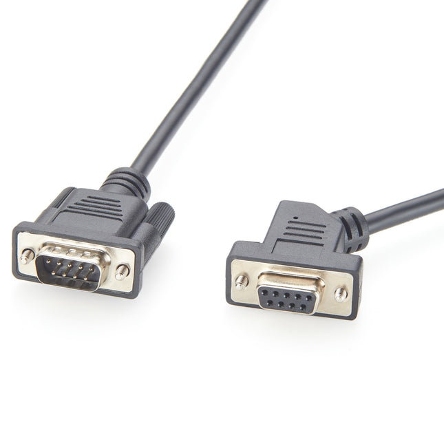 45 Degree Left Angle DB9 Male to Female Extension Cable