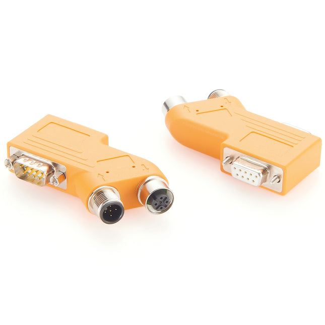 D-Sub 9 Pin DB9 to M12 CAN Bus Splitter 35°