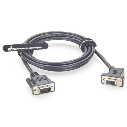 45 Degree Left Angle DB9 Male to Female Extension Cable
